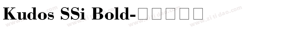 Kudos SSi Bold字体转换